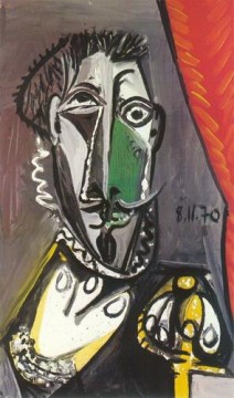 パブロ・ピカソ Painting - 人間の胸像 1970 キュビズム パブロ・ピカソ